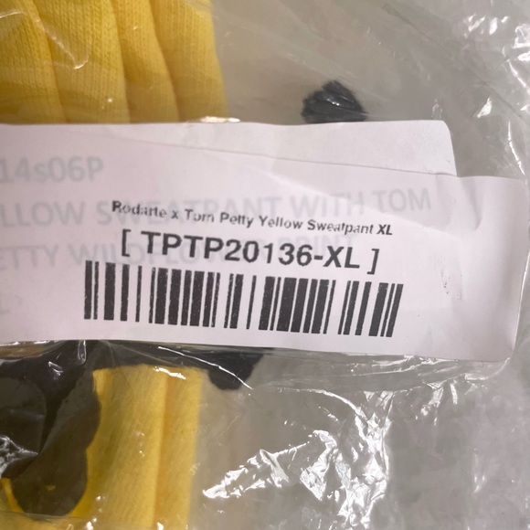 NWT Rodarte x Tom Petty Collection Limited Edition Sweatpants Yellow Flowers XL - Picture 6 of 6